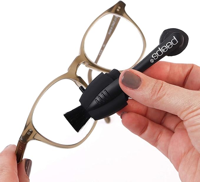 CarbonKlean Peeps Glasses Cleaner - for Eyeglasses, Reading Glasses, and More - Lens Cleaner with Carbon Microfiber Tech-Injected Purple-3 Count (Pack of 1)