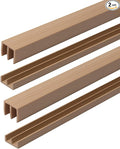 1/4" Panel Sliding Door Track - 36" Beige Plastic Upper & Lower Set, USA Made, Pack of 2 - Outwater