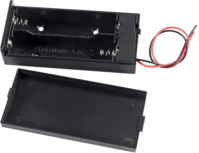2pcs 18650 Battery Storage Case 2 Slots x 3.7V for 2x18650 Batteries Holder Box Container with ON/Off Switch (2 Slots with Switch Cover)
