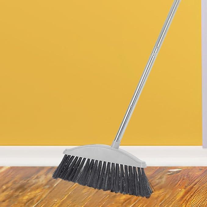 Heavy Duty Floor Cleaning Broom Handle Sweeper for Use Soft Bristles for Dust and Pet Hair Removal