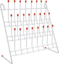 OUNONA Laboratory Beaker Drying Holder 24 Peg Lab Drying Rack Vertical Bottle Stand Test Tube Draining Rack for Lab Glassware Organization 11.81X11.81X4.52In