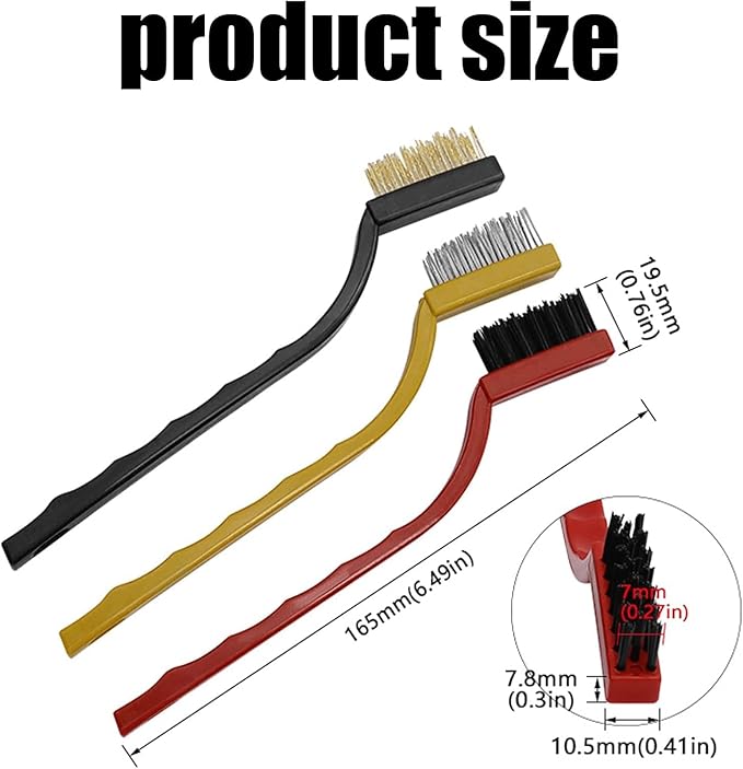 8Pcs Multicolour Kitchen Stove Cleaning Brush+Heavy Duty Scraper Tool Set for Gas Burners Cooktop Pot Pan Brass,Stainless Steel and Nylon Brush Head Brushes for Range Hood Grease Grime,Cleaning Tools