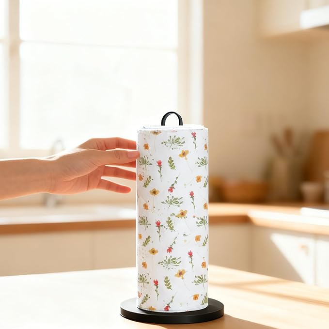 25 Pack Reusable Tissue Paperless Towel Roll Washable Cotton for Kitchen Towels Zero Waste Products Replacement Tissue (RT-E)