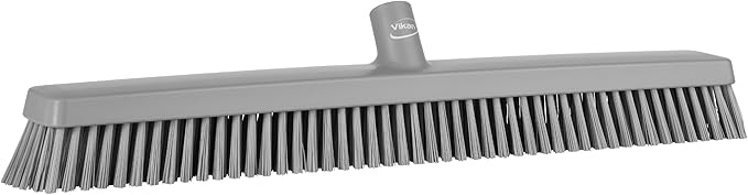 Vikan 319588 24" Heavy-Duty Push Broom, Soft/Stiff, Gray