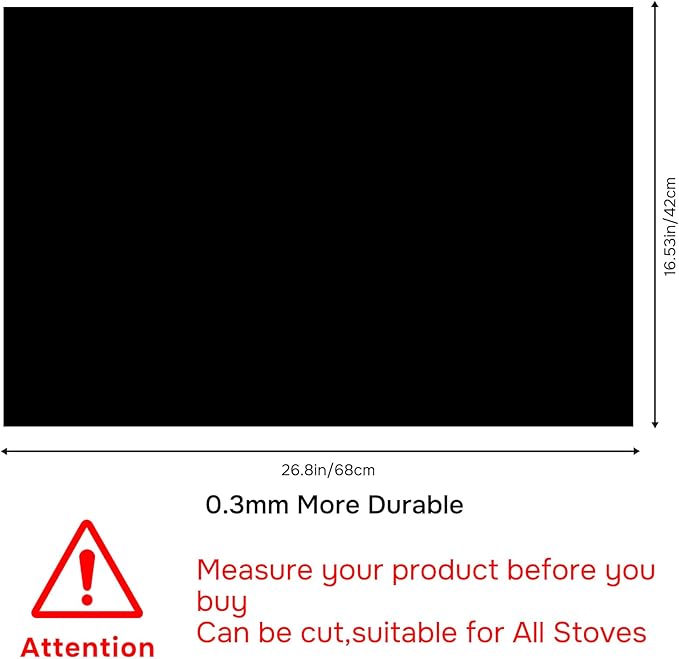 Guards for Gas Stove Top Protector Covers 0.3mm Cuttable,Heat Resistance Burner Covers Stove Mat Protector，Safe Reusable Easy Cleanable Gas Guards Stove Covers for Gas Stove