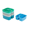 ECR4Kids 3-Compartment Storage Caddy, Storage Organizer, Contemporary, 6-Pack