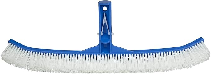 SWIMLINE HYDROTOOLS Pool Brush Head for Inground & Above Ground Pools | EZ Clip Compatible, Wall & Floor Cleaning | 18-Inch Deluxe Molded Frame with Nylon Bristles