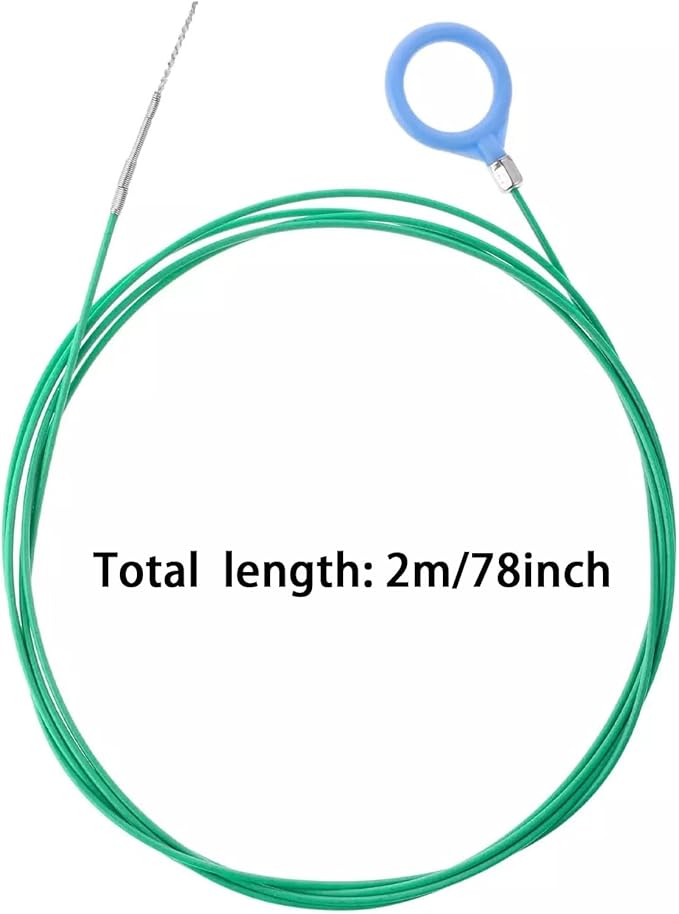 4Pcs Auto Sunroof Drain Cleaning Tools, 118/78 Inch Flexible Tube with 2Pcs 7.9inch Cleaning Brush Drain Skinny Pipe Drain Dredge Cleaning Tool Compatible with Car