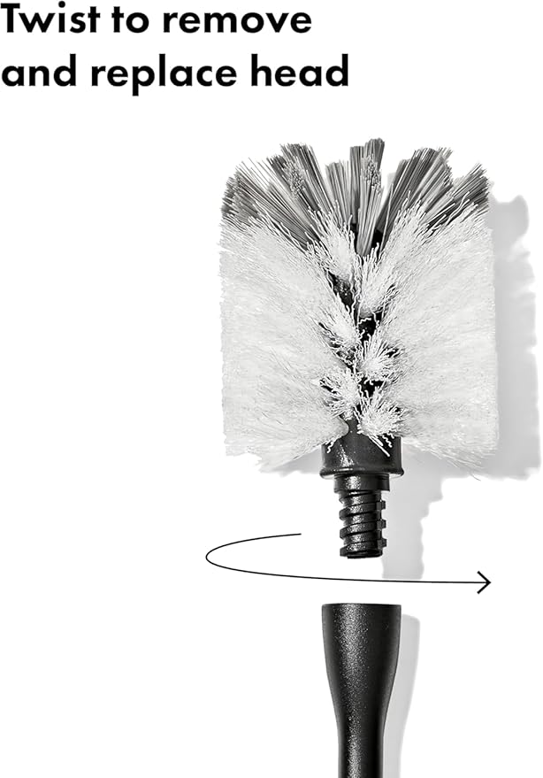 OXO Steel Bottle Brush with Replaceable Head, 2 Pack