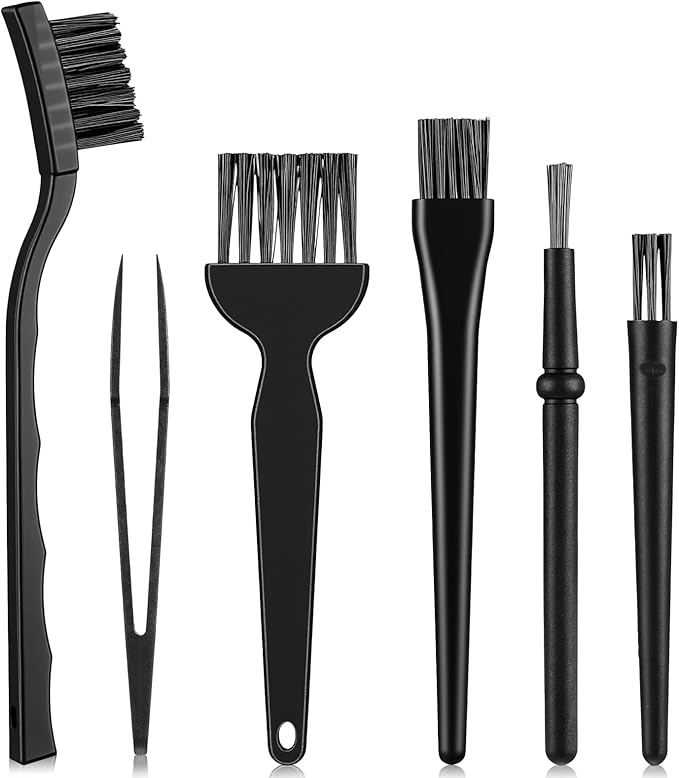 6 Pcs Small Cleaning Brushes for Tight Spaces Mini Electronics Cleaning Brush Household Parts Clean Accessories for Small Objects Humidifier Jewelry Keyboard Tool Kit