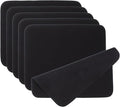 PATIKIL Glasses Cleaning Cloth 6.9" x 5.7", 6 Pcs Microfiber Eyeglasses Cleaner Cloths Soft Suede Wipe Screen for Camera Len Eyeglass Screens Phones Smart Devices, Black
