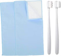 Syyflibb Silver Jewellery Cleaner Kit – 2 Ultra-Soft Brushes (Flat & Wave) + Dual Polishing Cloths for Sterling Silver, Gold, Rings & Chains | Tarnish Removal & Scratch (Sky Blue)