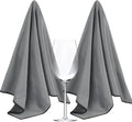 SINLAND Microfiber Glass Polishing Cloths Large Size Thick Lintless Drying Towels for Wine Glasses Stemware Dishes Stainless Appliances 20 Inch X 25 Inch Pack of 2 Dark Grey