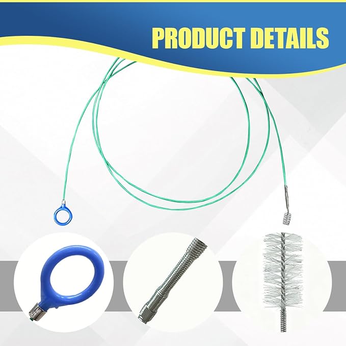 YoRise Car Sunroof Drain Cleaning Tool, 118 Inch Slim & Long Tube Cleaning Brush, No-Scratch Automotive Windshield Wiper Drain Hole Cleaner Brush, Flexible Vehicle Pipe Dredging Tool(1PC)