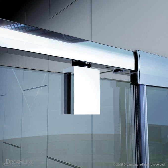 DreamLine Flex 32-36 in. W x 72 in. H Semi-Frameless Pivot Shower Door in Brushed Nickel, SHDR-22327200-04