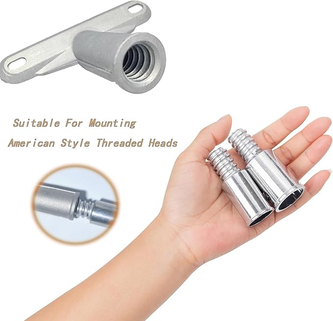 Broom Handle Bracket,5mm Thickness Deck Brush Accessories,Aluminum One-Piece Casting Metal Brackets,Broom Bracket for American Style Threadedd