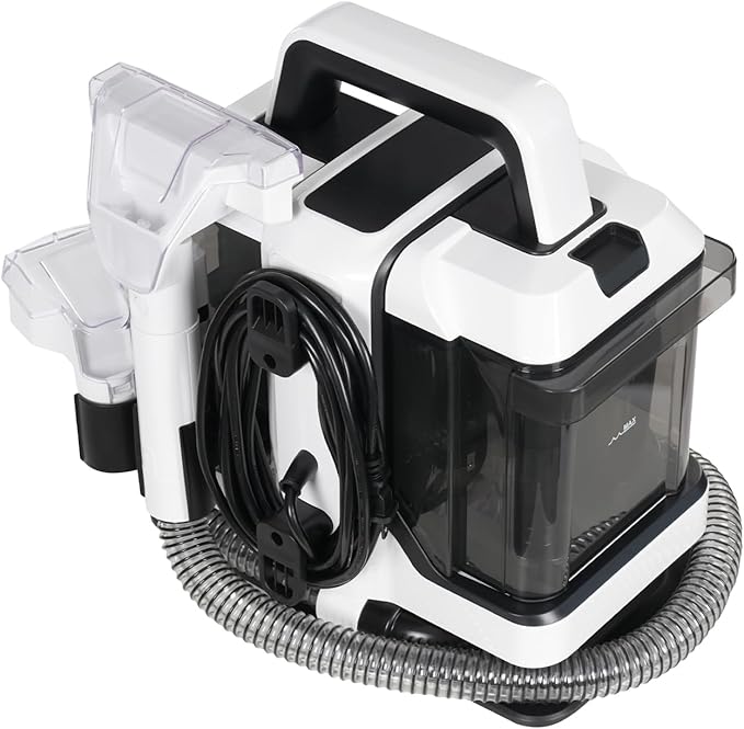 Portable Carpet Cleaner, 450W Sofa & Upholstery Cleaner with Handle, Deep Cleaning Machine for Carpets, Couch, Curtain, Chairs, with Dual Size Cleaning Brushes