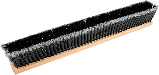 Restaurantware-BROOM HEAD ONLY: Clean Tek Professional 24-Inch Broom Head, 1 Heavy-Duty Push Cleaning Tool - Handle And Brace Sold Separately, Medium Plastic Bristles, Wooden, Commercial Use