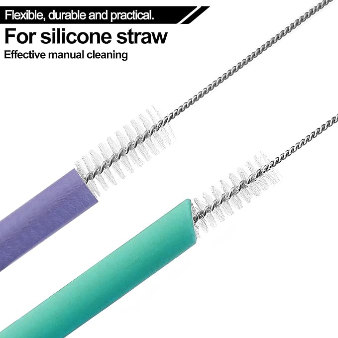 Stanley Straw Cleaner Brush, Reusable Extra Long for 40/30/20 oz Stanley Mug, 10mm Wide Drinking Straws Cleaning Brush for Sippy Cup, Water Bottle and Tubes (5Pcs)
