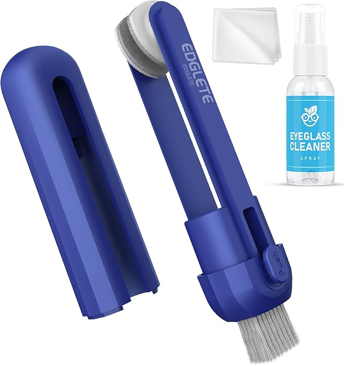 Glasses Cleaner Eyeglass Cleaning Kit, Lens Cleaners Spray with Microfiber Cloth, Portable Glasses Cleaning Kit for Travel, Safe Eyeglasses Cleaner Tool, No Streaks Scratch