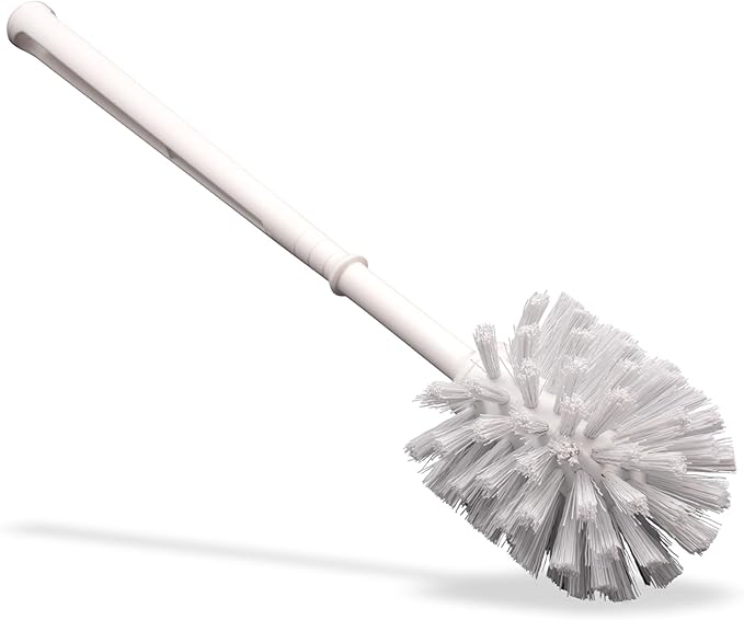 Sparta Flo-Pac Toilet Bowl Brush, 48 Pack for Commercial Restrooms, Heavy Duty Toilet Brush with Plastic Handle for Bathrooms, 11 Inches, White (Pack of 24)