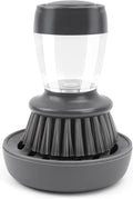 Kitchen Brush with Holder and Soap Dispensing Palm Brush Storage Set for Kitchen Cleaning Dishes Pots Pans Sink Cleaning Dish Scrubber