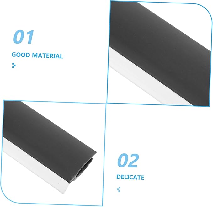 HANABASS 4pcs Rubber Dustpan Edge Strips Replacement Pressing Strips for Enhanced Sealing and Quiet Cleaning Fit Soft Edges for Efficient Dustpan Performance