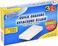 Quick Erasers All Purpose Magic Cleaning Sponges 3 pack - Remove Crayon and Scuff Marks