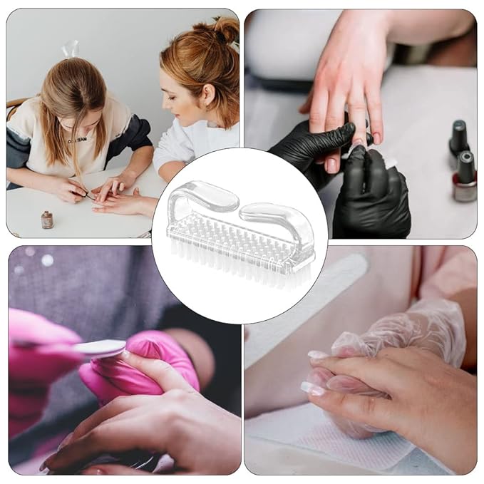 5 Pcs Handle Grip Nail Brush for Cleaning Fingernails, Nail Scrub Brush Fingernail Brush Nail Cleaning Brush with Soft Bristles for Toes and Nails Men Women (S)