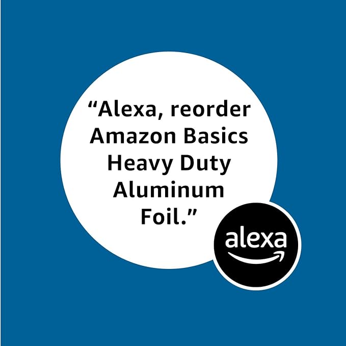 Amazon Basics Heavy Duty Aluminum Foil, 125 Sq Ft (Pack of 2)