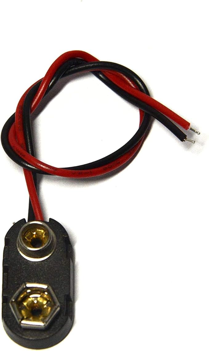 3 Pcs 2 x 1.5V (3V) AA Battery Holder Leads with 3 Pcs 9V I Type Snap Connector Plastic Housing Two Layers Battery Case