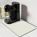 Bloss Coffee Mat, Super Absorbent Dish Drying Mat, Coffee Bar Mat, Kitchen Counter Mat, Hide Stain Rubber Backed Dish Drying Pad(12.2"x19.7", Off White)