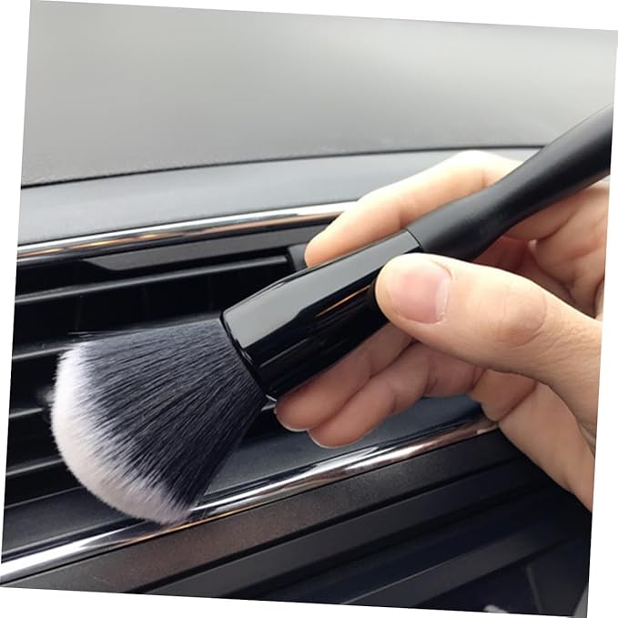 GANAZONO Car Interior Detailing Brush Soft Bristle Air Vent Cleaning Brush Automotive Dust Removal Tool for Dashboard and Ac Vents Black and White