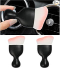 2PCS Car Interior Dust Brush, Soft Scratch Free Auto Detailing Brushes, Universal Vehicle Interior Cleaning Tool for Automotive Dashboard, Air Vents, Leather (White & Pink)