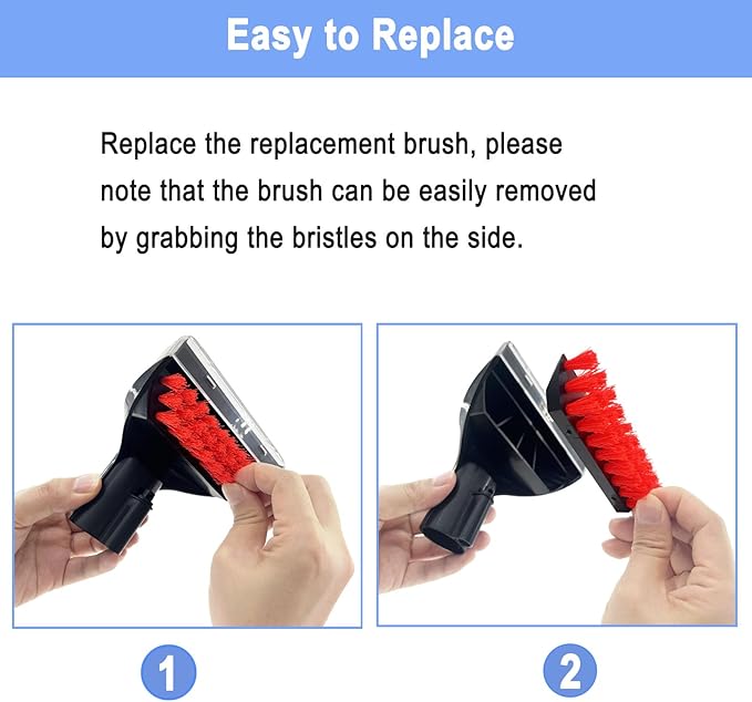 Upgraded 1400B Little Green 5.3" Detachable Tough Stain Brush Tool Replacement for Bissell Little-Green Upright &Portable Carpet Cleaners for 1400B 4075 3860 1425 2458 3194 3353 Series,1+3 Brush,Black
