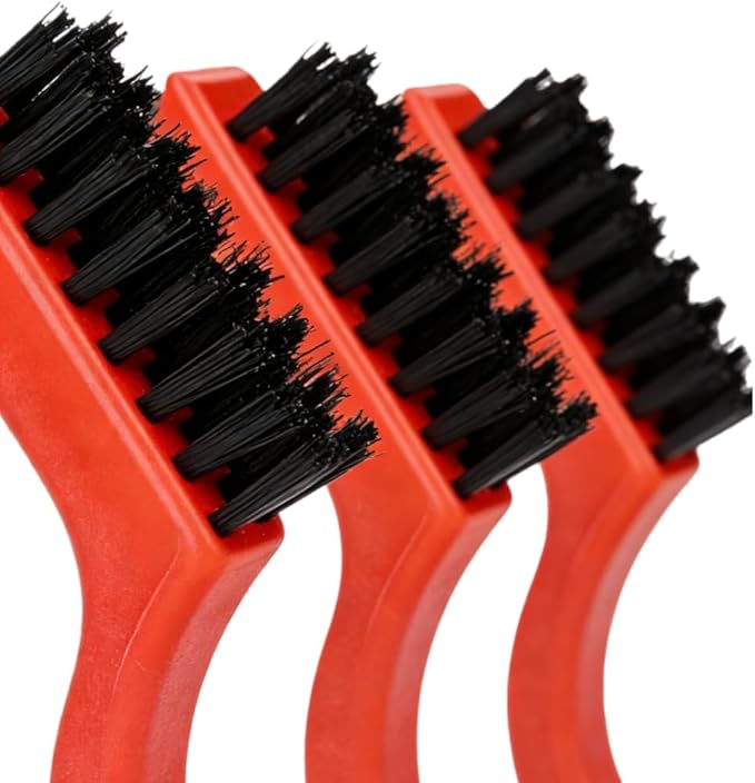 6PCS Nylon Scrub Brush Set – Non-Scratch Cleaning Brushes with Dual Heads, Mini Detail Brush, Ergonomic Handle & Hanging Loop for Kitchen & Bathroom