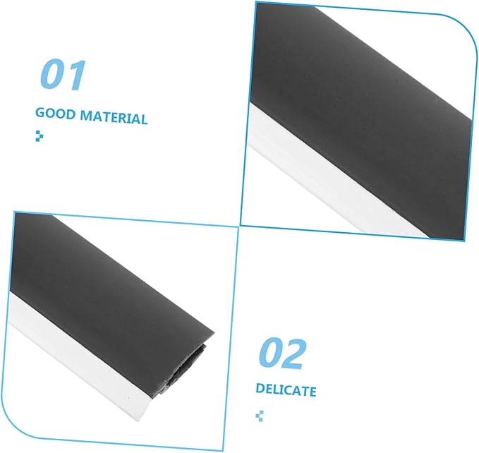 Milisten 4pcs Rubber Dustpan Lips Replacement Edge Strips for Enhanced Sealing Easy Installation and Improved Cleaning Efficiency for Various Cleaning Tasks