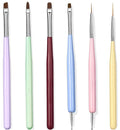 Nail Art Brushes, Nail Design Painting Brush Set with Nail Polish Brush, Nail Liner Brush, Nail Extension Gel Brush, Builder Nail Gel Brush, and Multi-Size Dotting Pens for DIY Nail Art