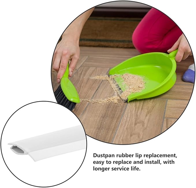 Dustpan Rubber Edge Replacement Strips 8pcs Soft Rubber Edge 26cm for Dustpan Repair Cleaning Accessories Household Use