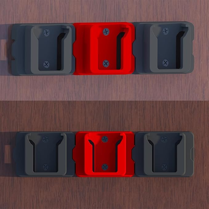 Battery Holder for Milwaukee M18 18V Battery (No Battery), 18Packs Wall Mount Batteries Storage for Wall, Work Van, Shelf, Toolbox