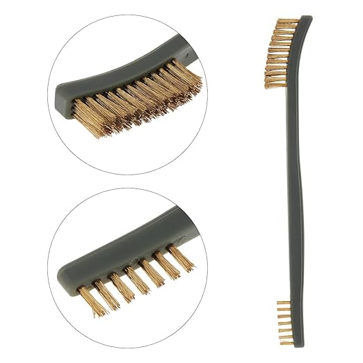 OriGlam Mini Wire Brush Set, Paint and Dirt Remover, Cleaning Welding Slag and Rust, Handy Steel / Nylon / Brass Brush Suitable for Cleaning Paint / Dirt (3)
