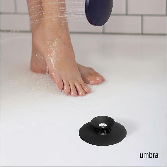 Umbra Flex Drain Stop/Hair Catcher, Black