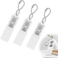 3pcs Hearing Aid Battery Cases, Plastic Hearing Aid Batteries Caddy with Keychain Portable 312 Battery Storage Box Practical Hearing-Aid Batteries Key Chain Carry Case