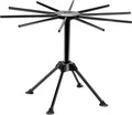 Ourokhome Collapsible Pasta Drying Rack, Plastic Foldable Homemade Fresh Spaghetti Stand Dryer Noodle Hanger for Kitchen with 10 Arms, Stable, Easy Storage, Quickly Set Up (Black)