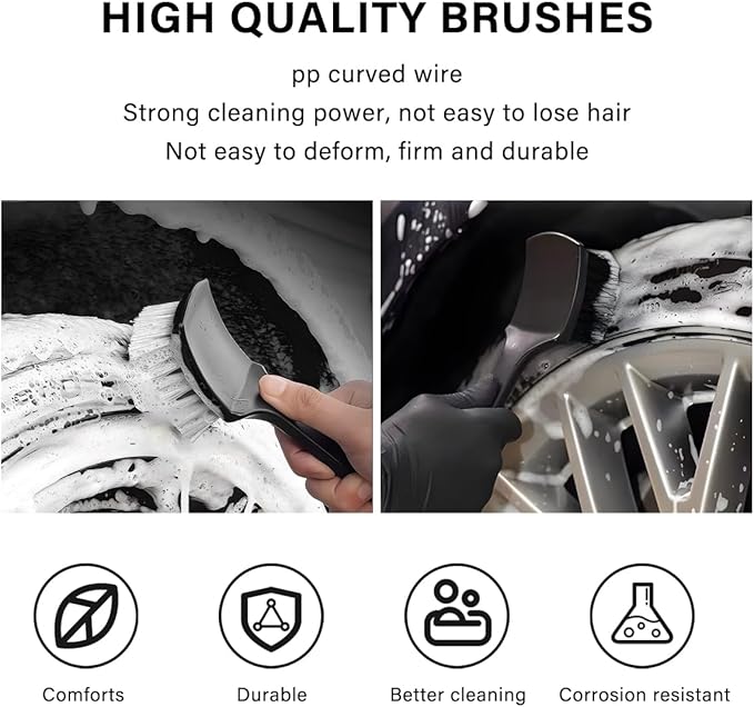 Car Carpet Cleaning Brush, Wheel Hub Scrub Brush Floor Mat Cleaning Brush with Stiff Bristle, Tire Carpet Srubber Upholstery Detailing Brush for Car Interior Home Cleaning (White)