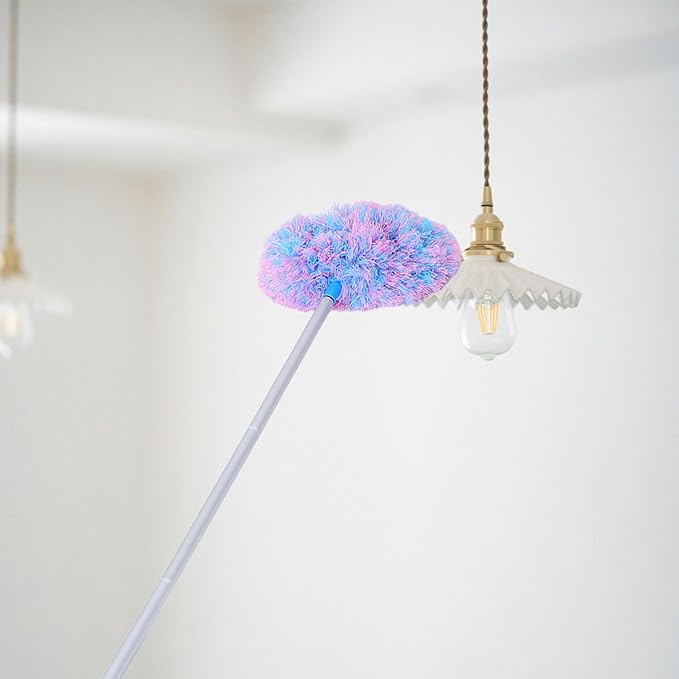 Ceiling Fan Cleaner: Ceiling Fan Blade Cleaning Brush with Adjustable Extension Pole - Lightweight Duster for Cobwebs and Hard-to-Reach Areas