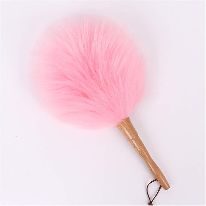 duster,feather duster, Set Feather Duster Pure Lambs Wool Duster with Wood Handle, Fluffy Lambswool Duster, Flexible, Good Grips, Anti-Static, Duster for Home, Office and Car, 6 Colors Handle Dusters