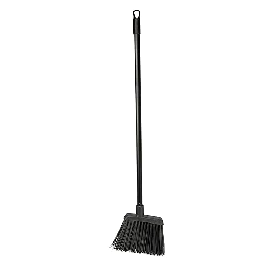 Carlisle FoodService Products CFS Duo-Sweep Plastic Small Debris Broom with Handle, 48 Inches, Black