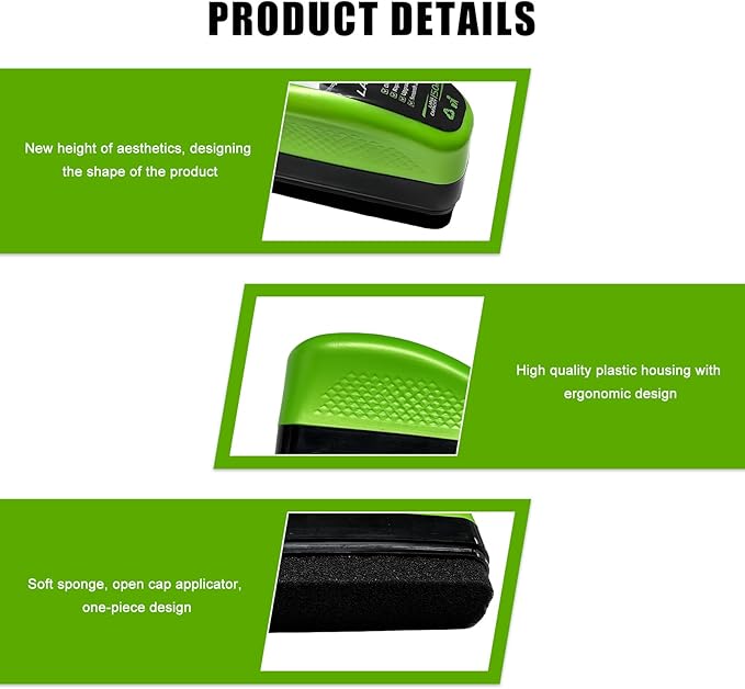 2PCS Automotive Oil Film Cleaning Brush, Professional Grade Windshield Cleaning Board for Clear Vision, Reusable Oil Film Remover Streak-Free Glass Coating Brush for Car Windows