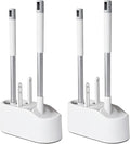 2 Pack Toilet Brush and Holder,Ergonomic, Elegant, Durable, Toilet Bowl Brush for Bathroom